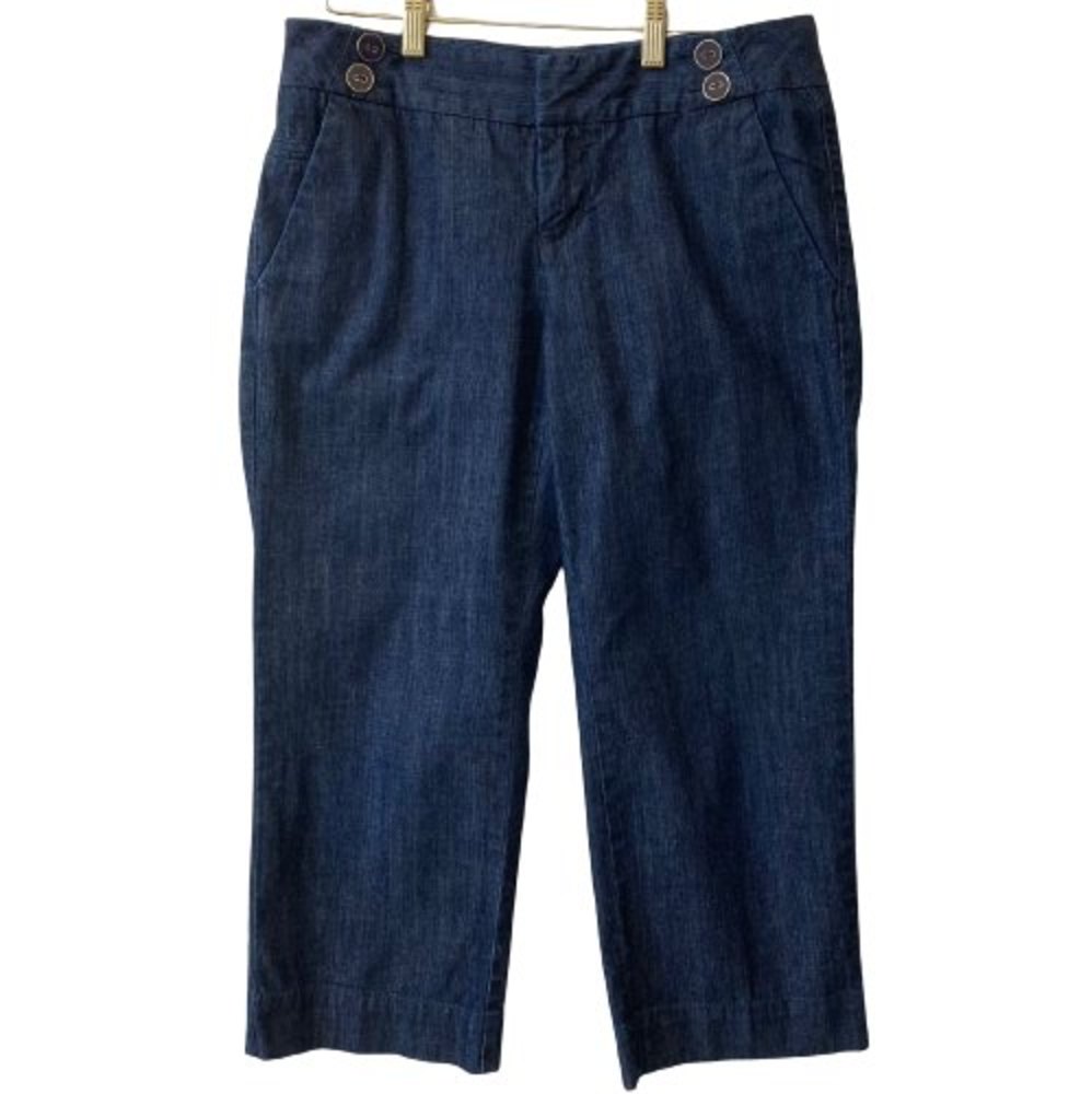 Tommy Hilfiger Jeans Women Size 6 Wide Leg Loose Fit Dark Wash Denim
